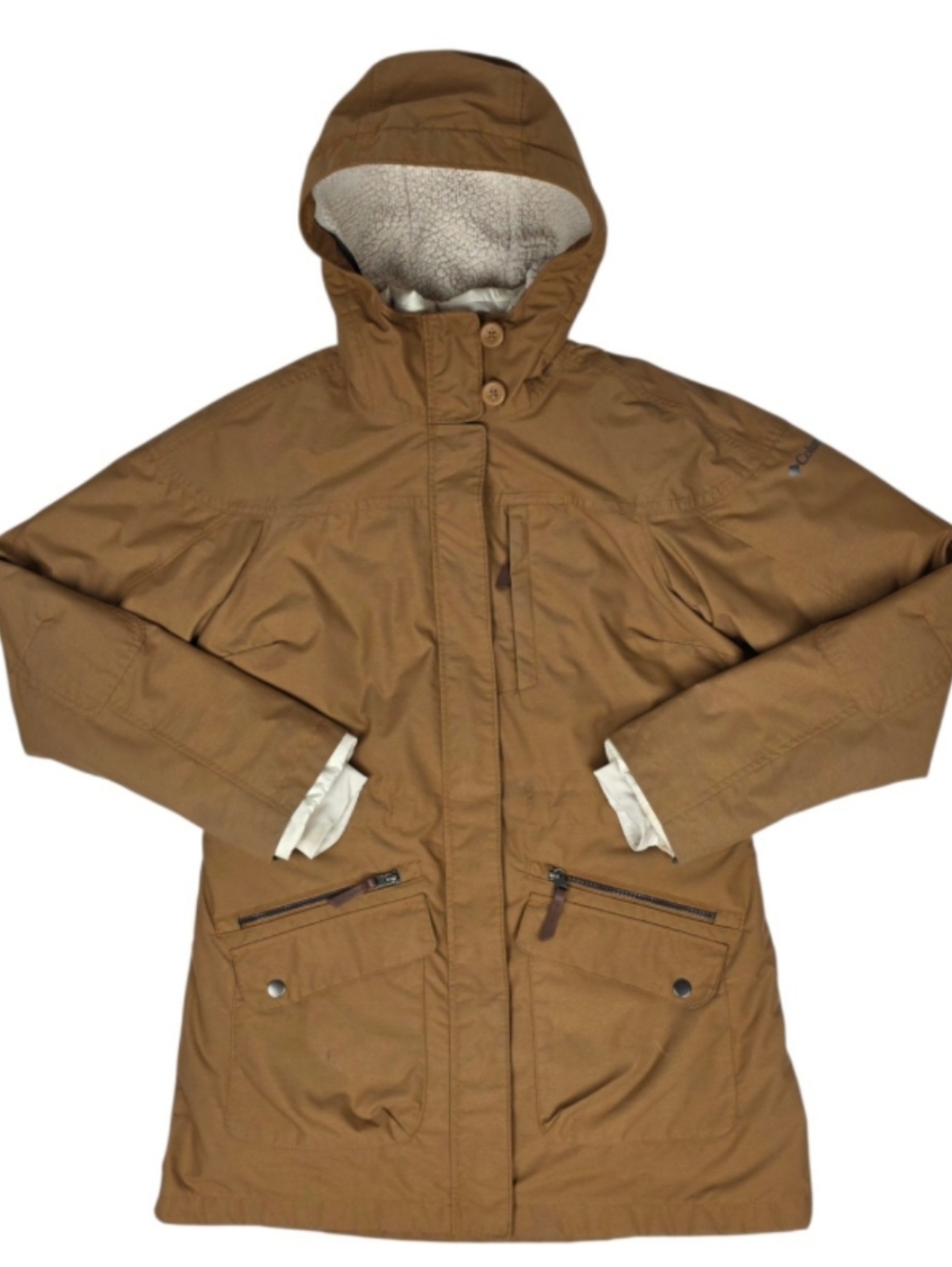 Columbia Women's Hooded Insulated Jacket - Brown/Tan